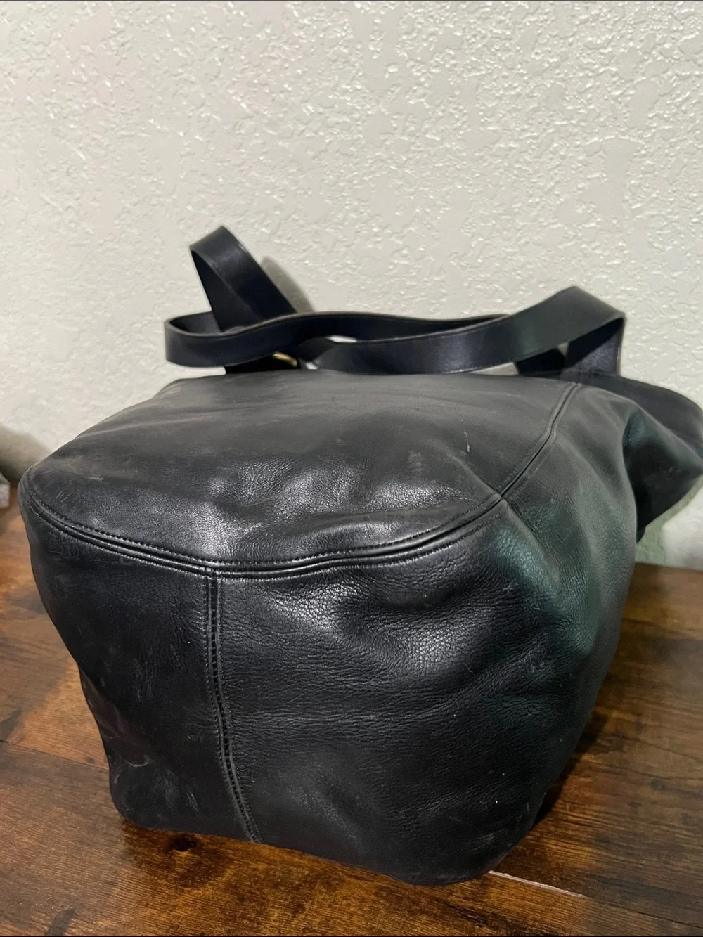 Rare Coach Black Leather Hobo Bag